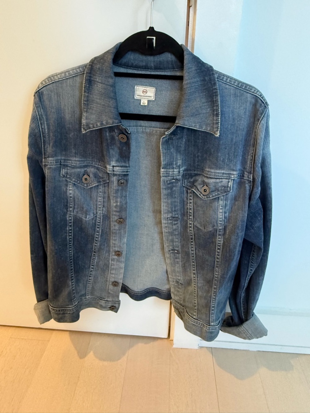 AG Adriano Goldschmied Washed Blue Denim Jacket